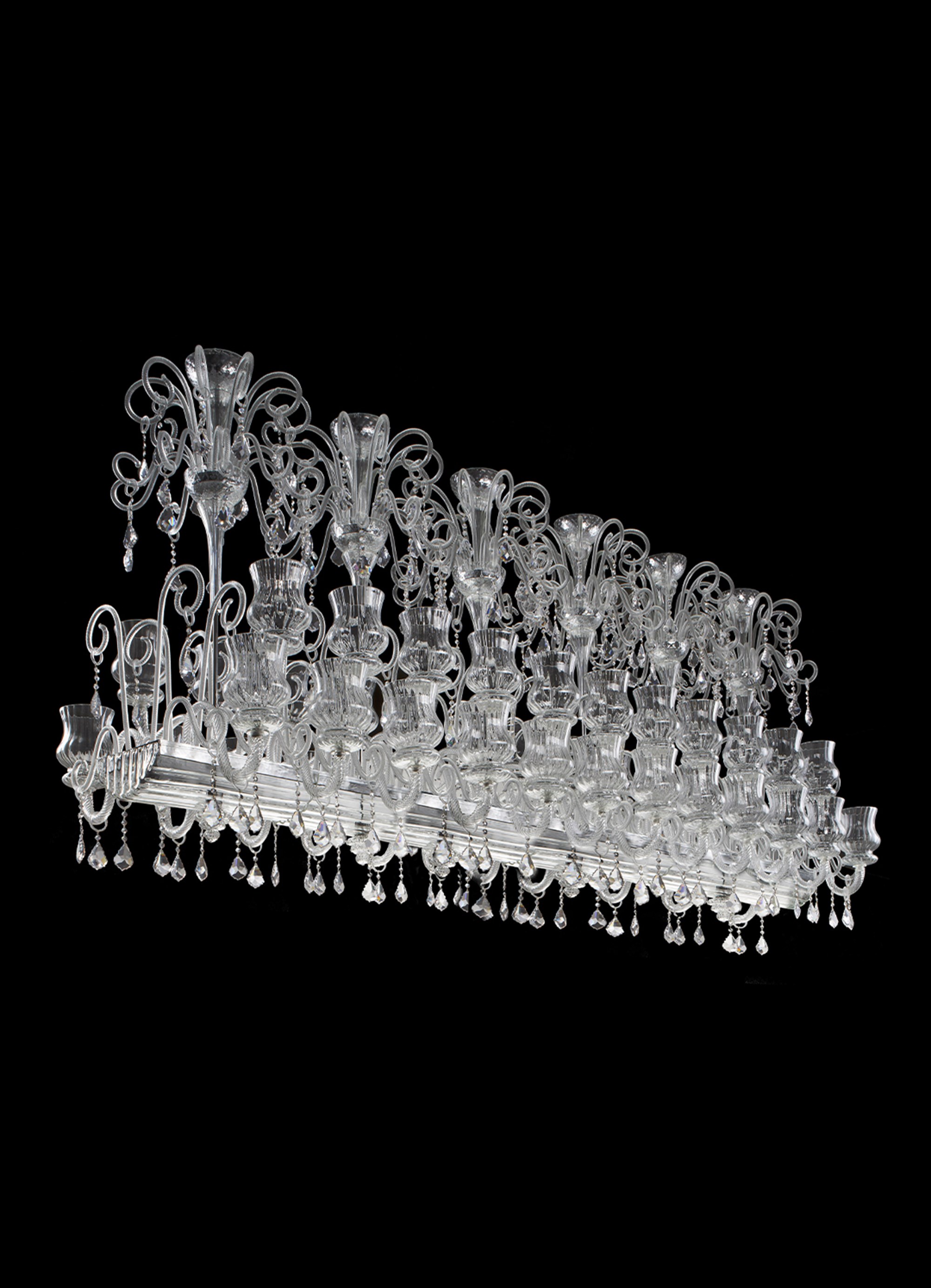 Lampadario vetro Murano modello Binario