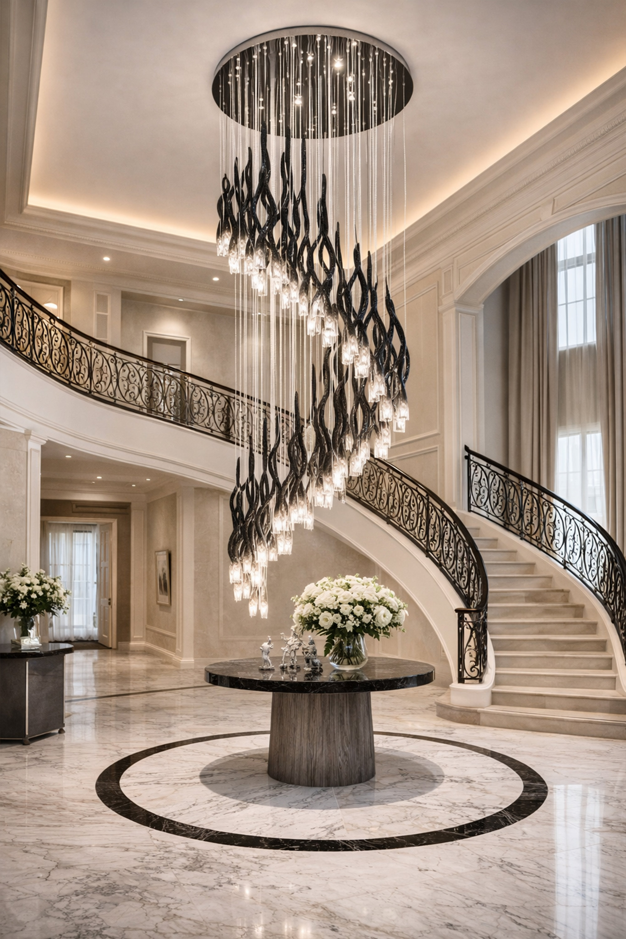 Lampadario Cascata d'Acqua