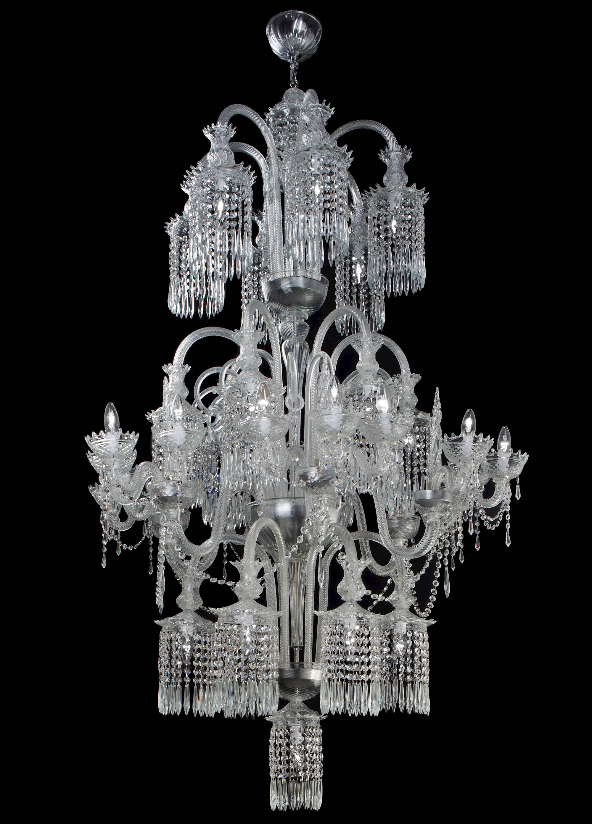 Lampadario Murano modello Dubai a 35 luci