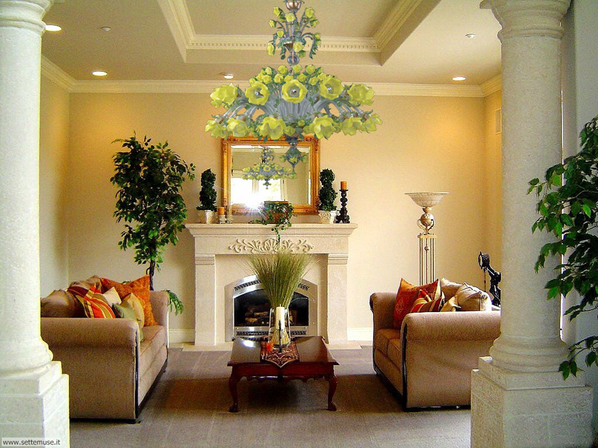 Lampadario Roser Giallo