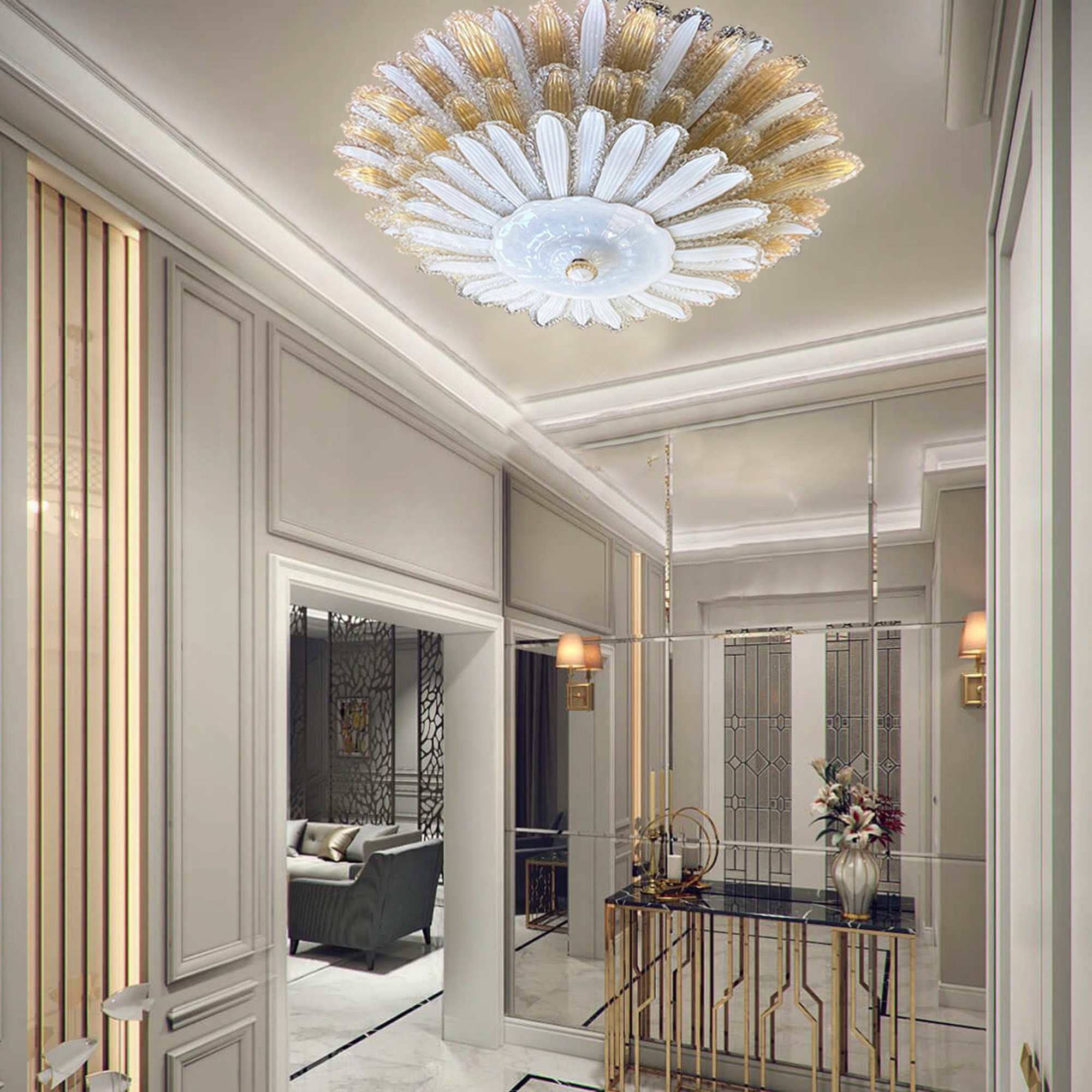 Plafoniera White-gold